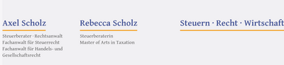 Logo Sozietät Scholz GbR — Steuern · Recht · Wirtschaft